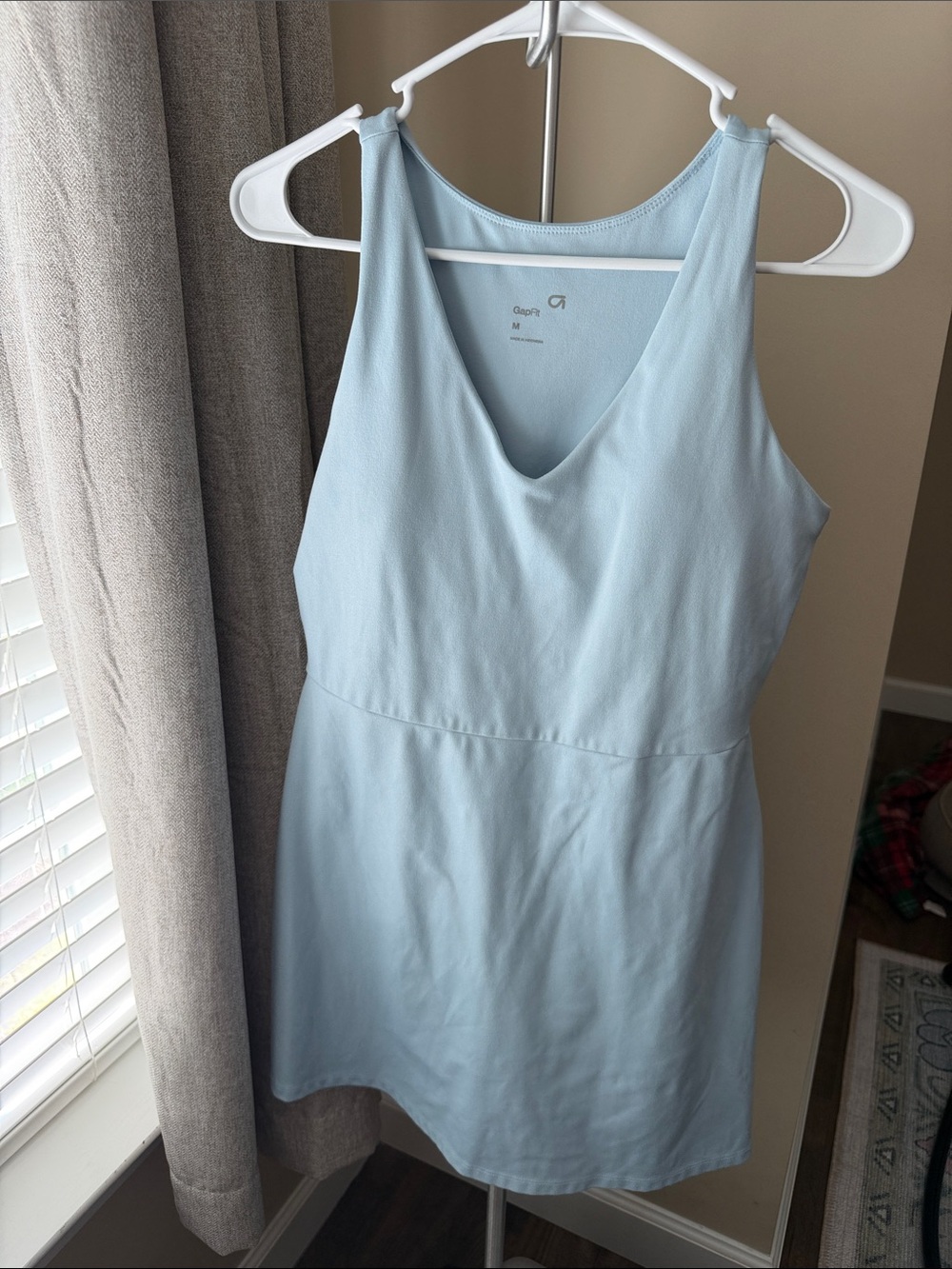 GAP Light Blue V-Neck Mini Dress